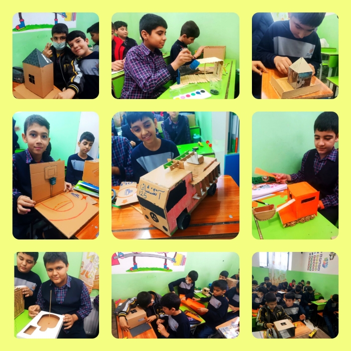 IMG_۲۰۲۴۱۱۱۵_۲۱۵۳۲۷_۱۱۷ ساحت تعلیم و تربیت هنری و زیبایی شناختی :clock1030::art: ساعت هنر :sparkles: تلفیق درس هنر با درس علوم :sparkles:ساخت کاردستی های متفاوت با استفاده از مواد بازیافتی توسط دانش آموزان خلاقم
