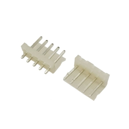 کانکتور پاور بدون قفل ch معمولی نری صاف روبردی 5 پین سوکت پاور سفید 3.96 میلیمتر