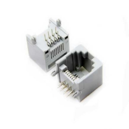 سوکت شبکه rj45 مادگی روبردی فلزی پلاستیکی رایت صاف کانکتور rj45