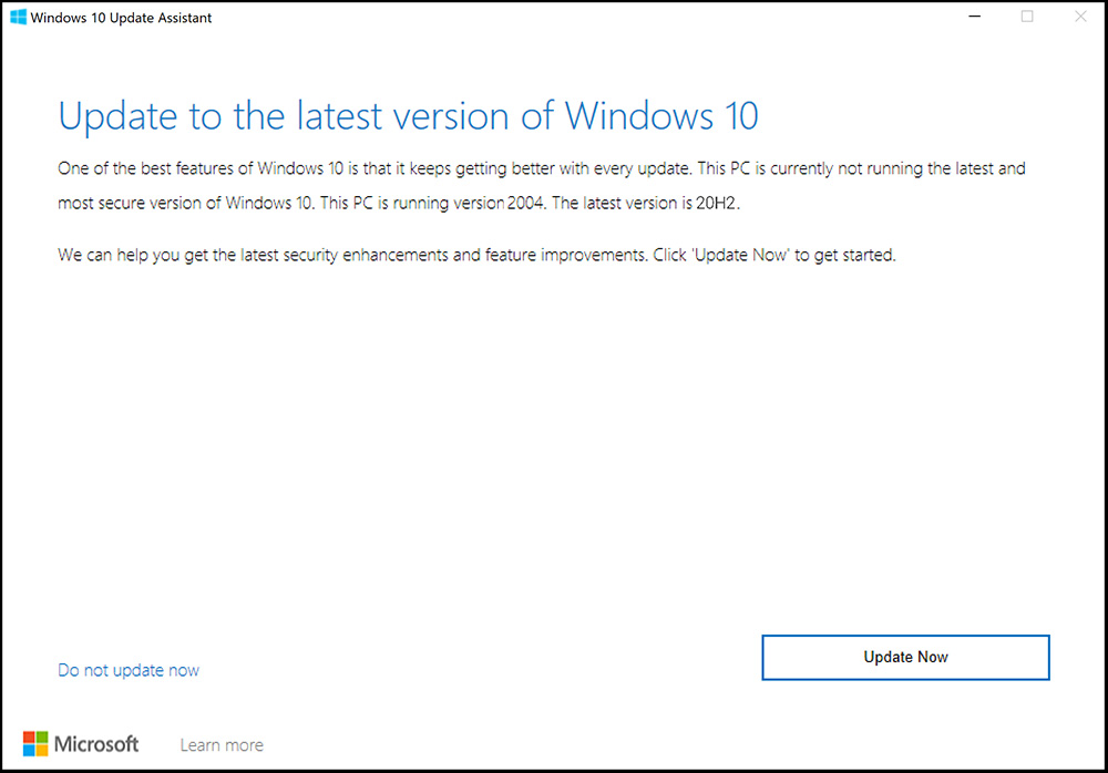 سرفیس نحوه روش طریقه دریافت دانلود اخرین جدیدترین آپدیت ویندوز 10 اکتبر 2020 ورژن جدید 20H2 نرم افزار رسمی اصلی windows 10 update assistant