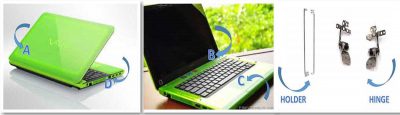 frame lcd back lcd front keyboard cover bottom case of laptop