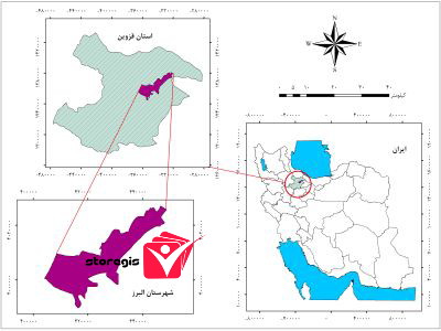 دانلود نقشه موقعیت شهرستان البرز