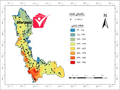 دانلود نقشه طبقات بارشی استان آذربایجان غربی