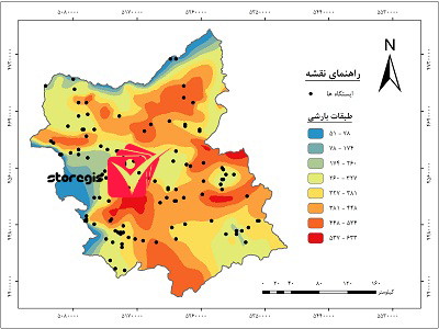 دانلود نقشه طبقات بارشی استان آذربایجان شرقی