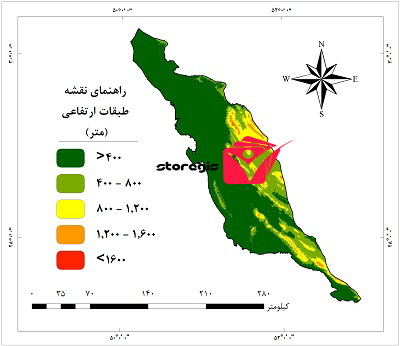 دانلود نقشه طبقات ارتفاعی استان بوشهر