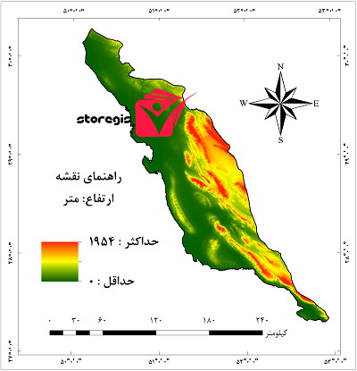 دانلود نقشه ارتفاع استان بوشهر