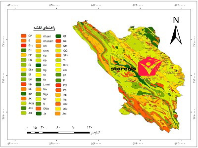 دانلود نقشه زمین شناسی استان چهارمحال و بختیاری