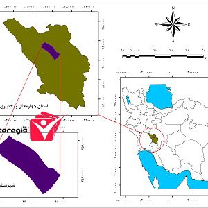 دانلود نقشه موقعیت شهرستان فارسان