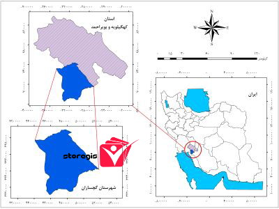 دانلود نقشه موقعیت شهرستان گچساران
