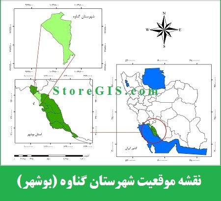 Ganaveh_bushehr_township_location_403_14040918 نقشه موقعیت شهرستان گناوه