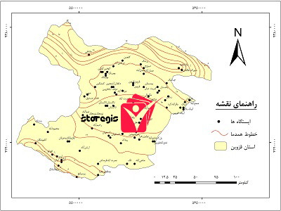 دانلود نقشه همدما استان قزوین