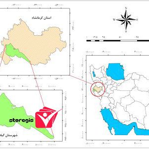 دانلود نقشه موقعیت شهرستان گیلانغرب