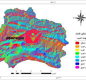 نقشه جهت شیب استان خراسان شمالی