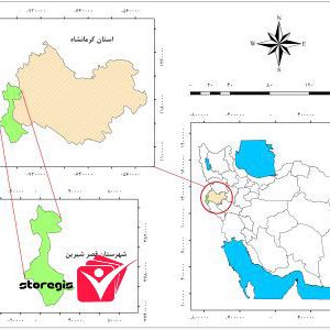 دانلود نقشه موقعیت شهرستان قصر شیرین