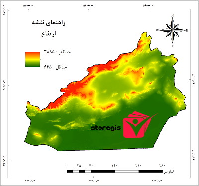 دانلود نقشه ارتفاع استان سمنان