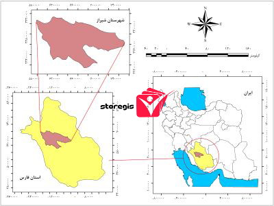 دانلود نقشه موقعیت شهرستان شیراز