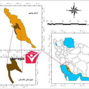 دانلود نقشه موقعیت شهرستان تنگستان