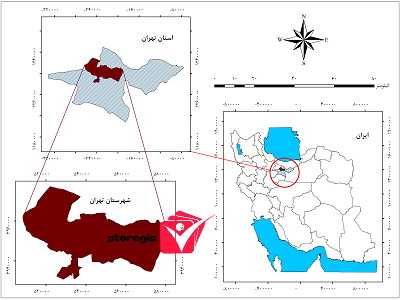 دانلود نقشه موقعیت شهرستان تهران
