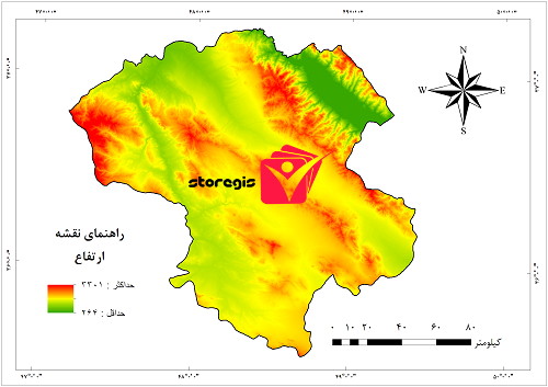 دانلود نقشه ارتفاع استان زنجان
