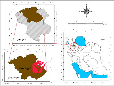 دانلود نقشه موقعیت شهرستان زنجان
