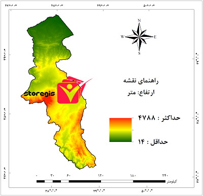دانلود نقشه ارتفاع استان اردبیل