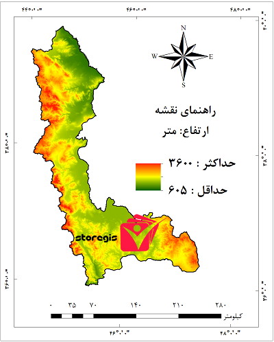 دانلود نقشه ارتفاع استان آذربایجان غربی
