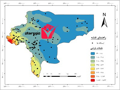 دانلود نقشه طبقات بارشی استان اصفهان