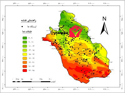 دانلود نقشه طبقات دما استان فارس