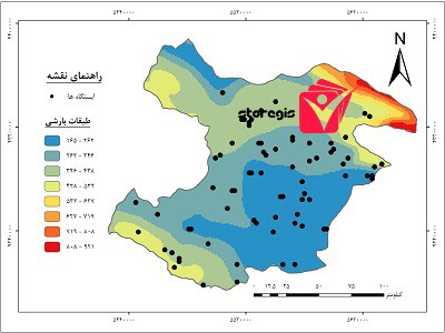 دانلود نقشه طبقات بارشی استان قزوین