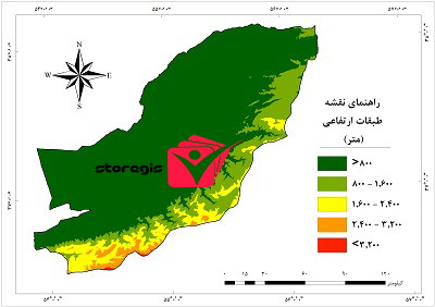 دانلود نقشه طبقات ارتفاعی استان گلستان