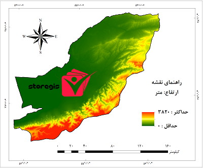دانلود نقشه ارتفاع استان گلستان