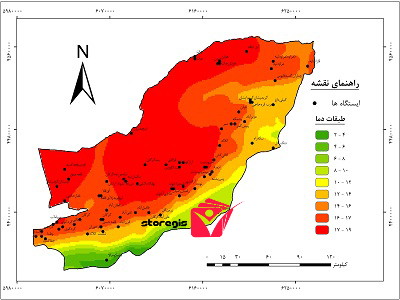 دانلود نقشه طبقات دما استان گلستان