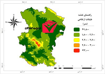 دانلود نقشه طبقات ارتفاعی استان همدان