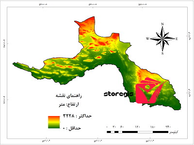 دانلود نقشه ارتفاع استان هرمزگان
