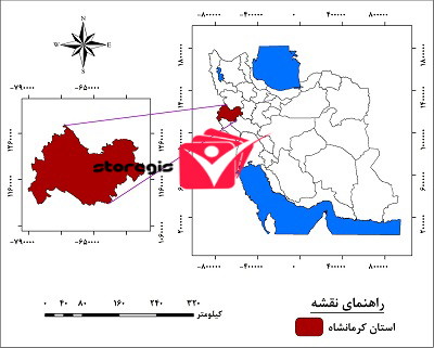 دانلود نقشه موقعیت جغرافیایی استان کرمانشاه