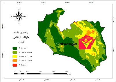 دانلود نقشه طبقات ارتفاعی استان خراسان جنوبی