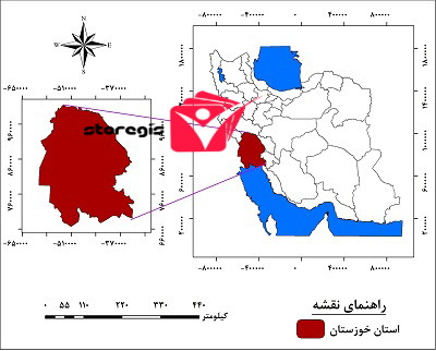 دانلود نقشه موقعیت جغرافیایی استان خوزستان