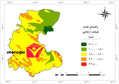 دانلود نقشه طبقات ارتفاعی استان مرکزی