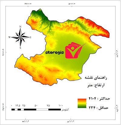 دانلود نقشه ارتفاع استان قزوین
