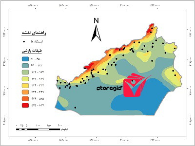 دانلود نقشه طبقات بارشی استان سمنان