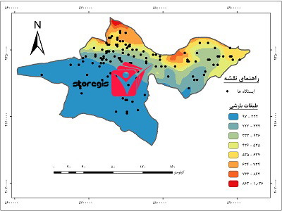 دانلود نقشه طبقات بارشی استان تهران