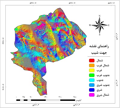 دانلود نقشه جهت شیب استان یزد
