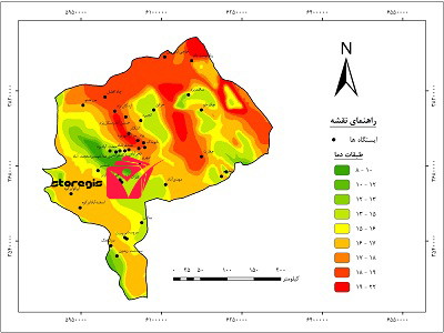 دانلود نقشه طبقات دما استان یزد