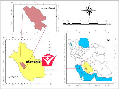 دانلود نقشه موقعیت شهرستان فیروزآباد