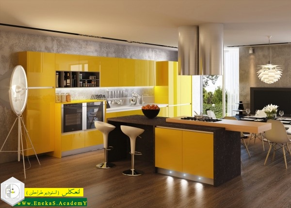 استفاده از رنگ زرد در آشپزخانه