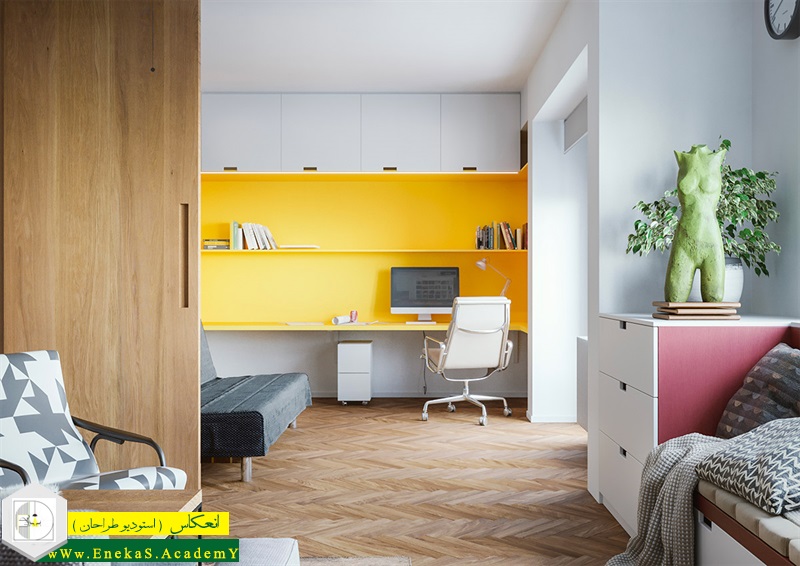 استفاده از رنگ در طراحی فضای کار در منزل