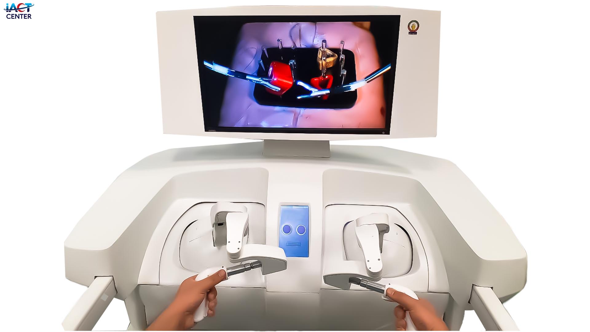 Robotic surgery in a physical environment with basic training equipment